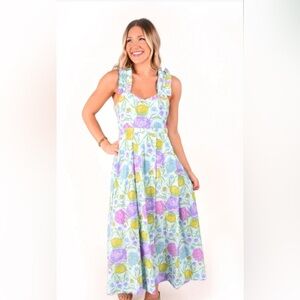 Emily Mcarthy Empire Dress - Print: Peony Party /Size: Small